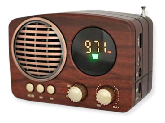 Radio Tipo Antiguo Con Usb-radio-bluetooth 616