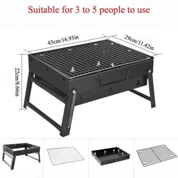 main-image-3-2 Parrilla Asador De Carbón Plegable Mini Portátil Aire Libre