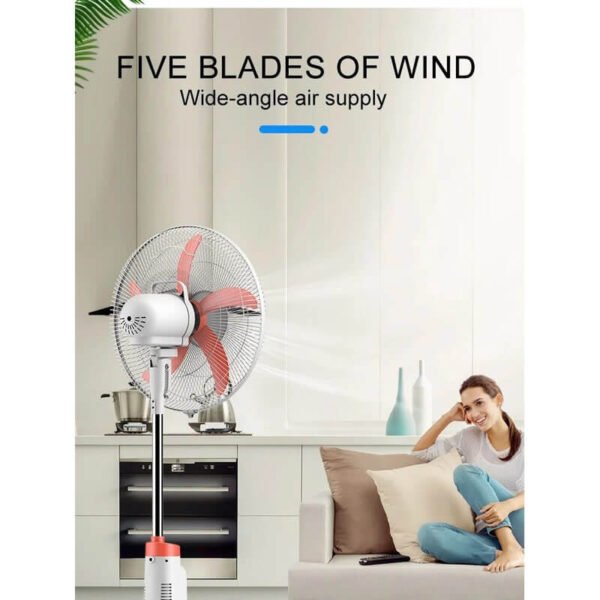 Ventilador Con Panel Solar Recargable Electrico 16 Pulgadas