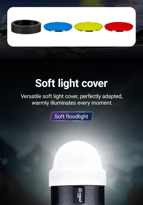 Linterna Recargable Con Lentes Tricolor