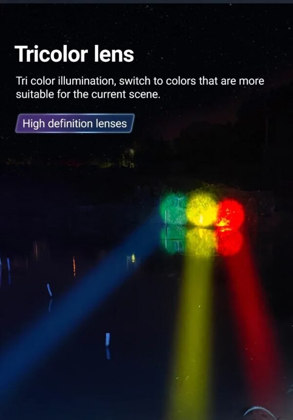 Linterna Recargable Con Lentes Tricolor