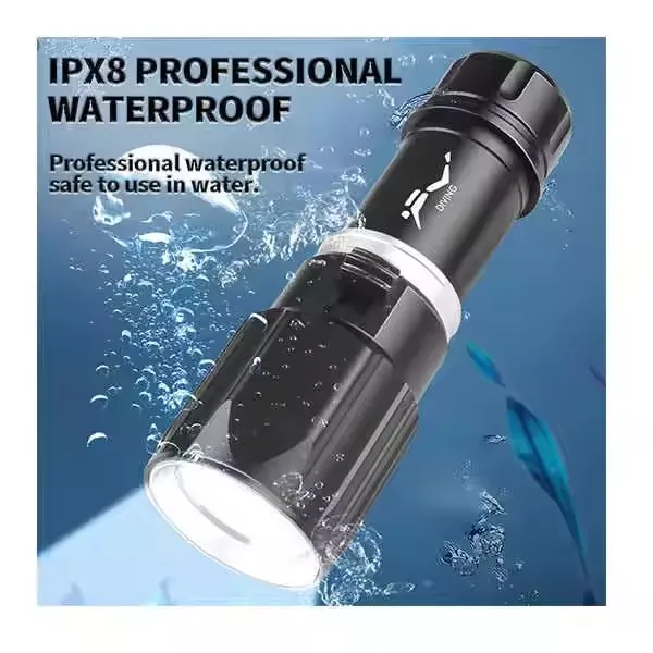Linterna Recargable De Buceo